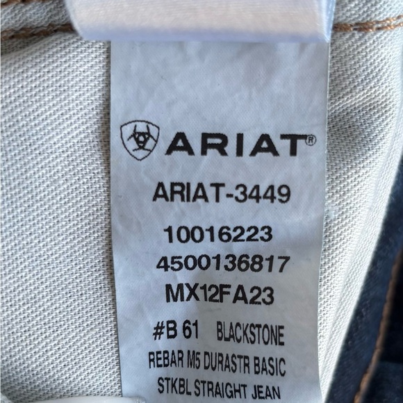 Ariat Men's Straight Leg Blue Jeans - Picture 14 of 16